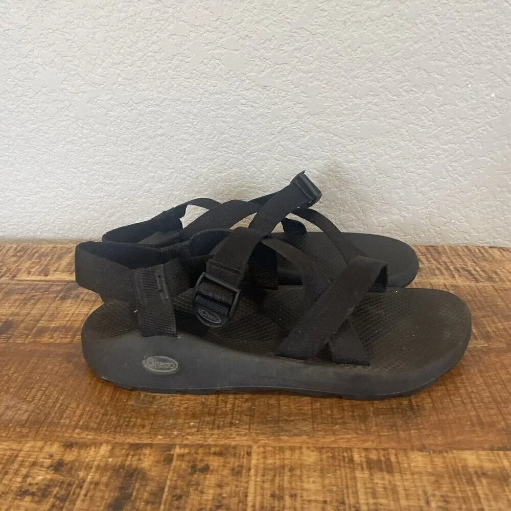 Chaco Men's Z Cloud Adjustable Strap Hiking River Sandals Size 12 Black